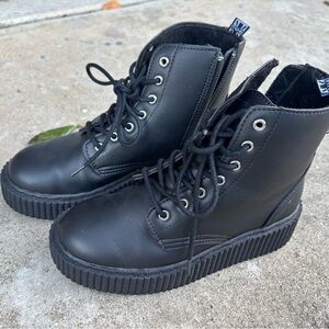 T.U.K Black Combat & Moto Boots